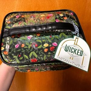 4pc Wicked Beauty Bundle - Tartan + Twine Cosmetic Bags w Headband and Hair Clip